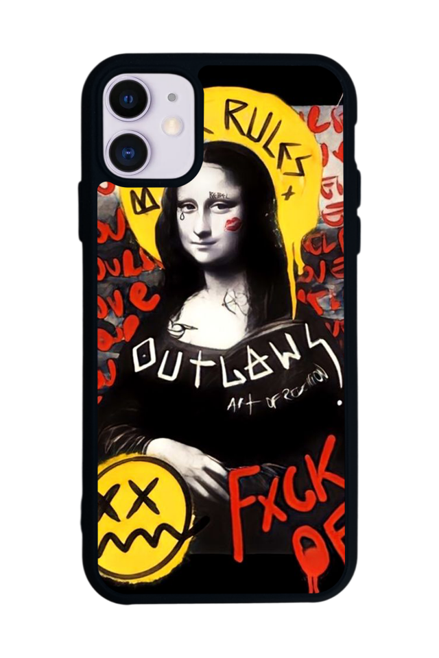 iPhone 11 Uyumlu Monalisa Tasarımlı Glossy Premium Kılıf