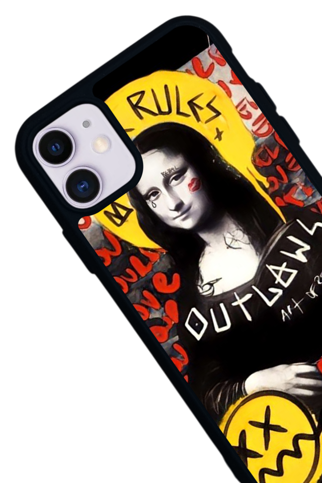 iPhone 11 Uyumlu Monalisa Tasarımlı Glossy Premium Kılıf