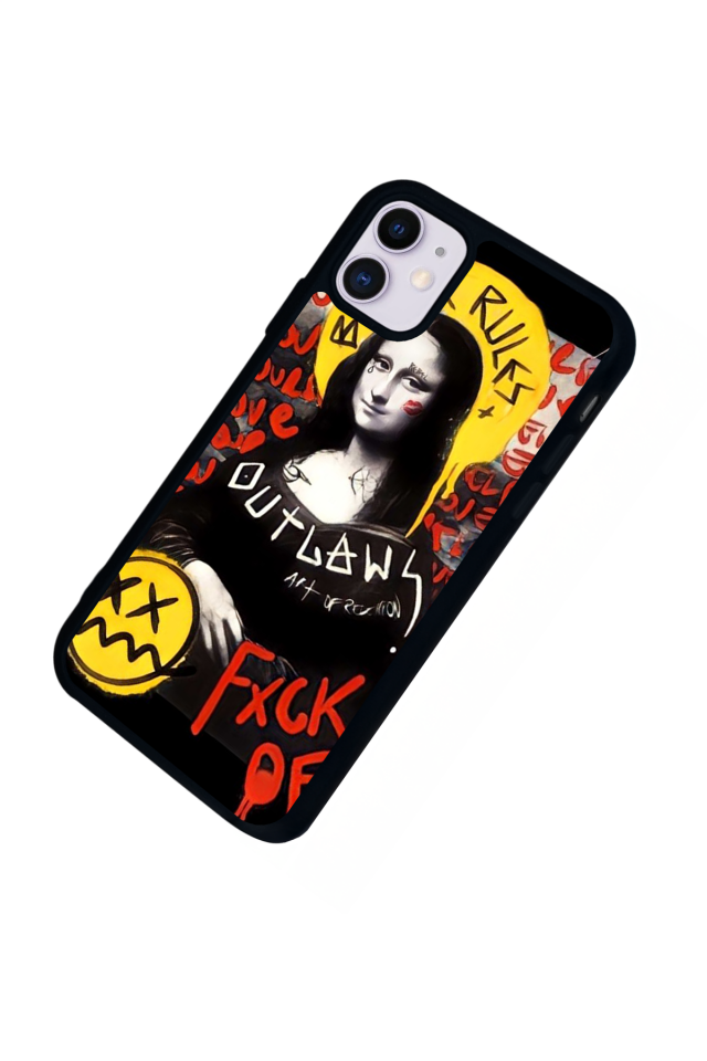 iPhone 11 Uyumlu Monalisa Tasarımlı Glossy Premium Kılıf