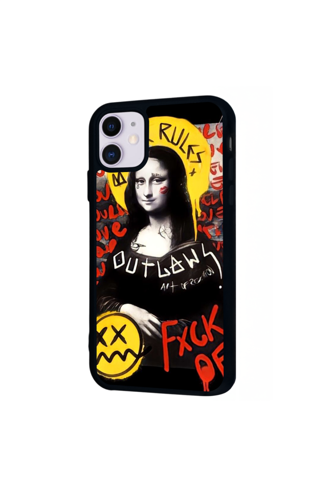 iPhone 11 Uyumlu Monalisa Tasarımlı Glossy Premium Kılıf