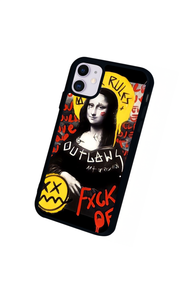 iPhone 11 Uyumlu Monalisa Tasarımlı Glossy Premium Kılıf