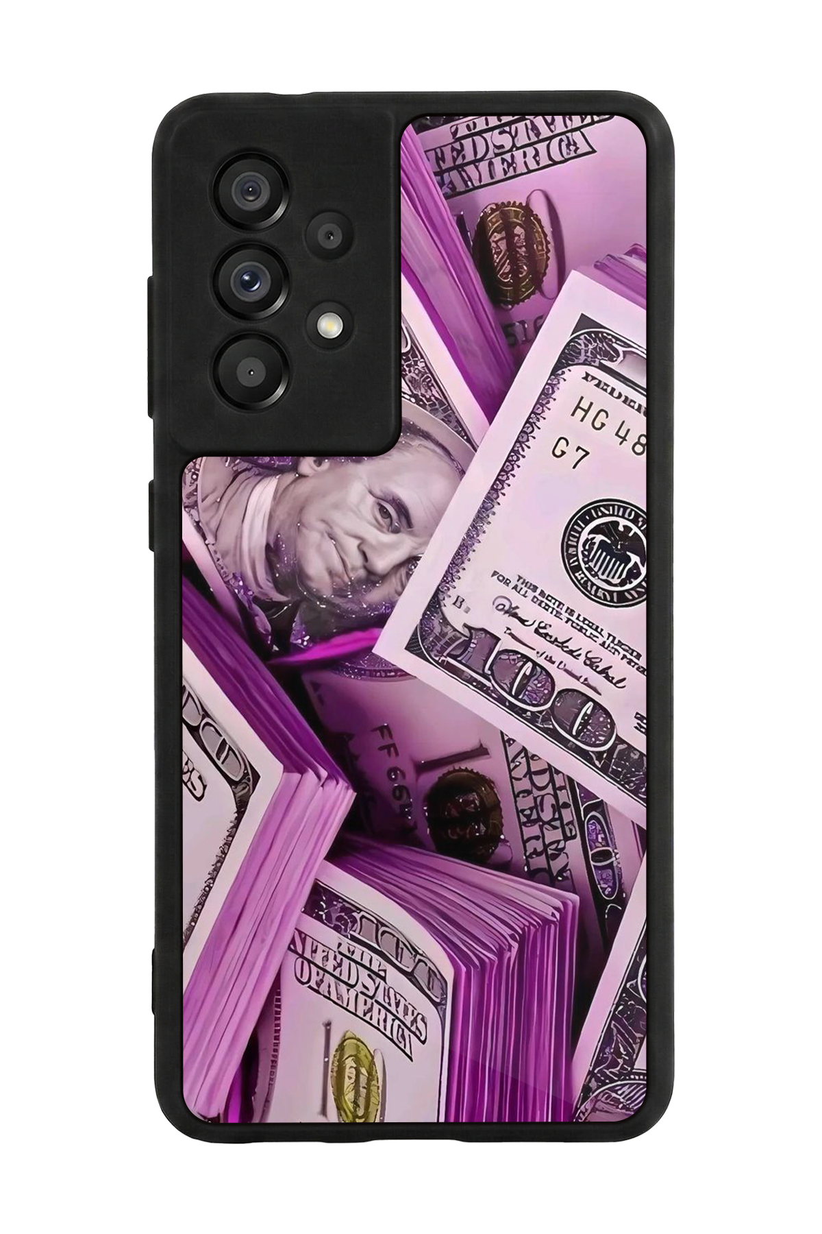 Samsung Galaxy A73 Uyumlu Money Para Tasarımlı Glossy Premium Kılıf
