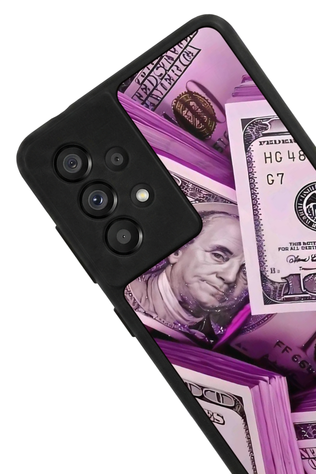 Samsung Galaxy A73 Uyumlu Money Para Tasarımlı Glossy Premium Kılıf