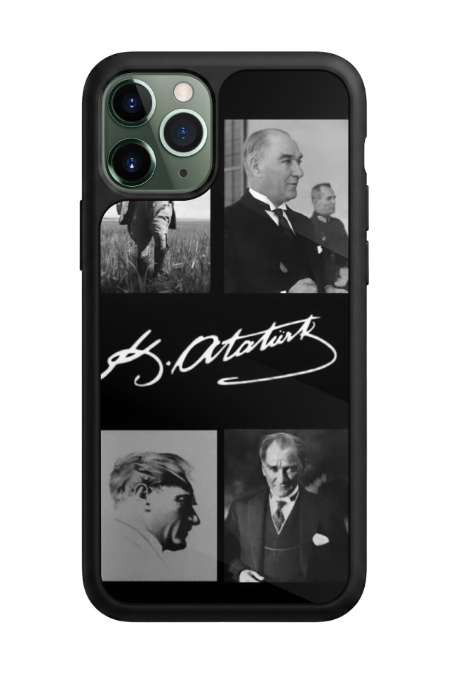 iPhone 11 Pro Max Uyumlu Mustafa Kemal Ataturk Tasarımlı Glossy Premium Kılıf