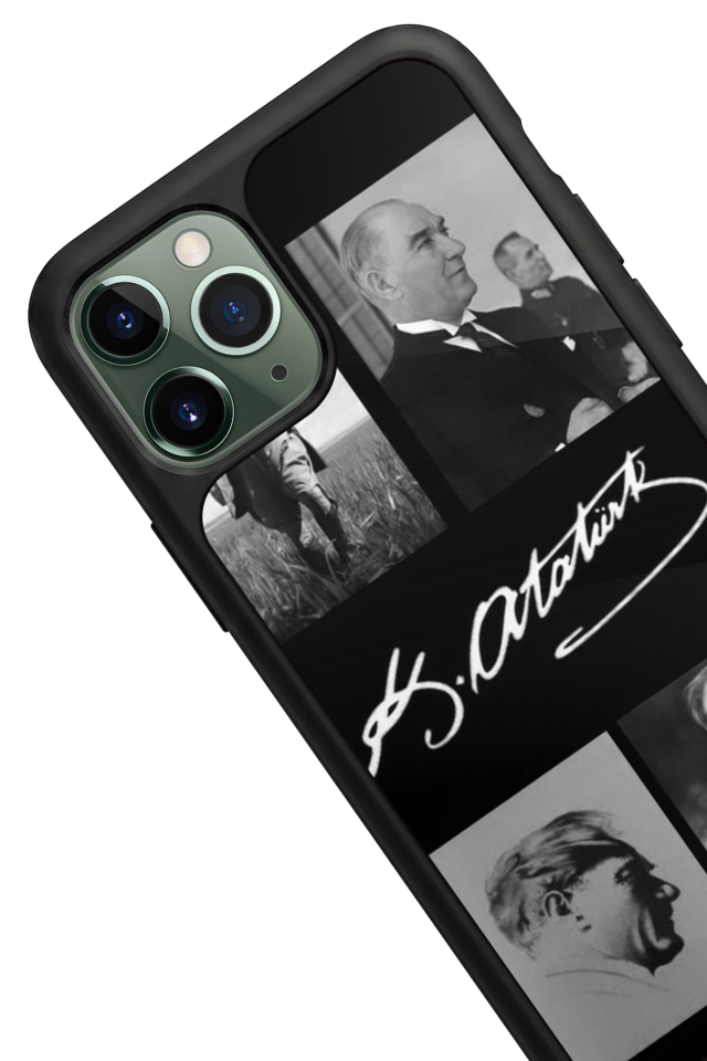 iPhone 11 Pro Max Uyumlu Mustafa Kemal Ataturk Tasarımlı Glossy Premium Kılıf