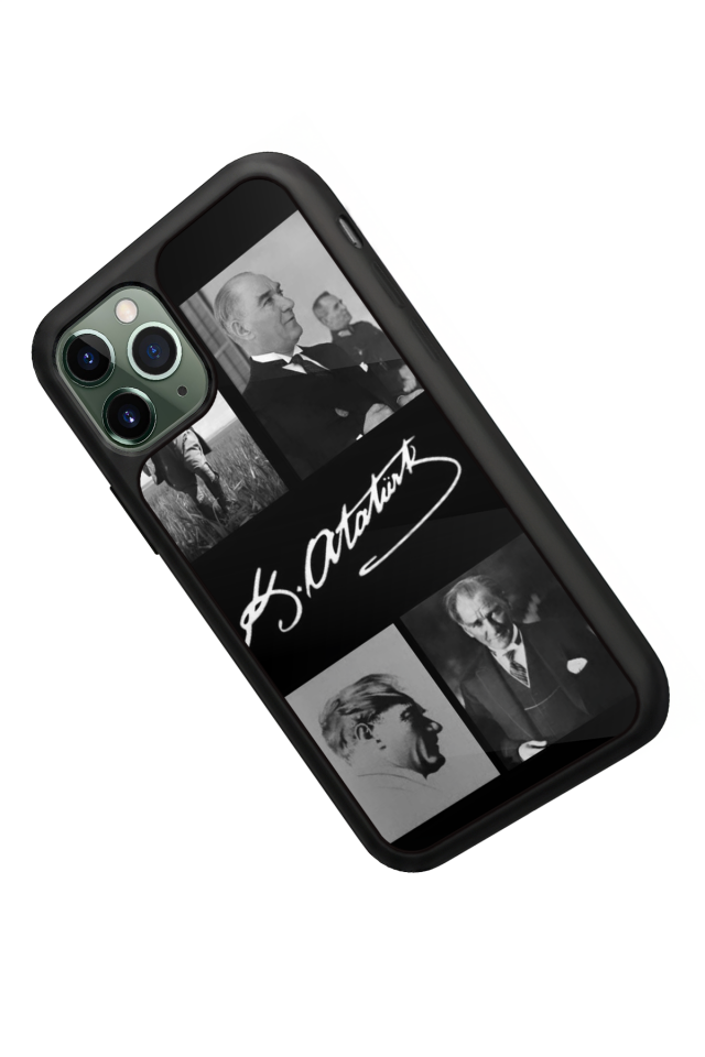 iPhone 11 Pro Max Uyumlu Mustafa Kemal Ataturk Tasarımlı Glossy Premium Kılıf
