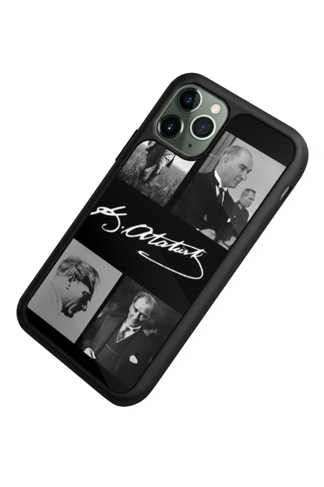 iPhone 11 Pro Max Uyumlu Mustafa Kemal Ataturk Tasarımlı Glossy Premium Kılıf
