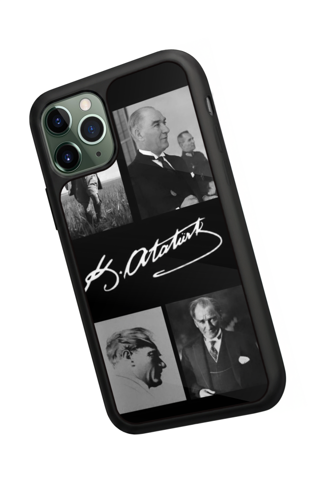 iPhone 11 Pro Max Uyumlu Mustafa Kemal Ataturk Tasarımlı Glossy Premium Kılıf