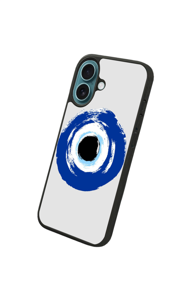 iPhone 16 Plus Uyumlu Nazar Tasarımlı Glossy Premium Kılıf