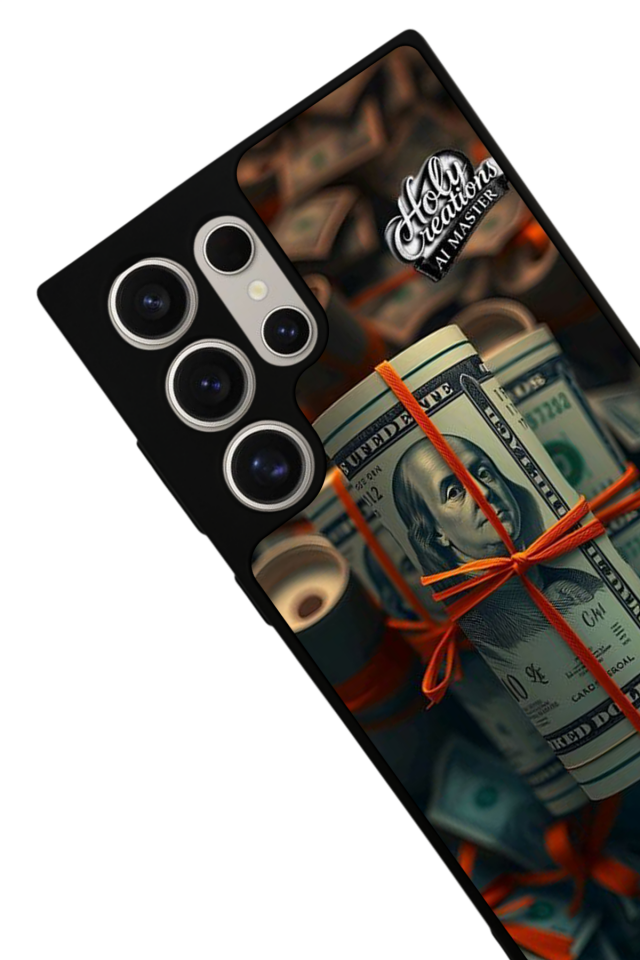 Samsung Galaxy S23 Ultra Uyumlu Para Tasarımlı Glossy Premium Kılıf