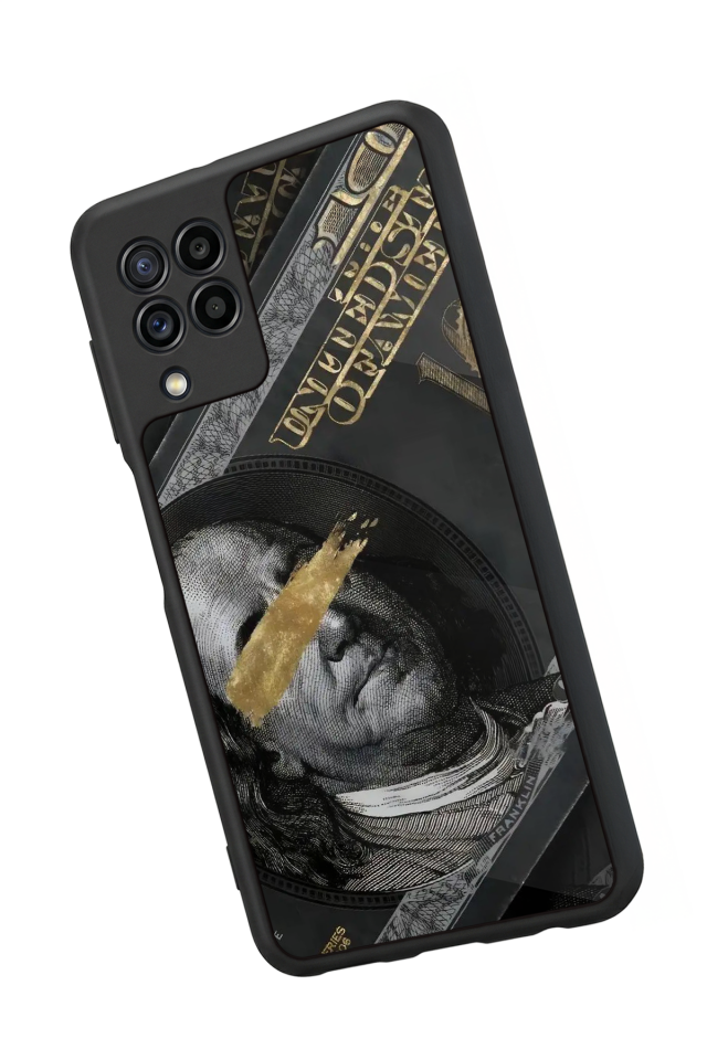 Samsung Galaxy M22 Uyumlu Para Tasarımlı Glossy Premium Kılıf