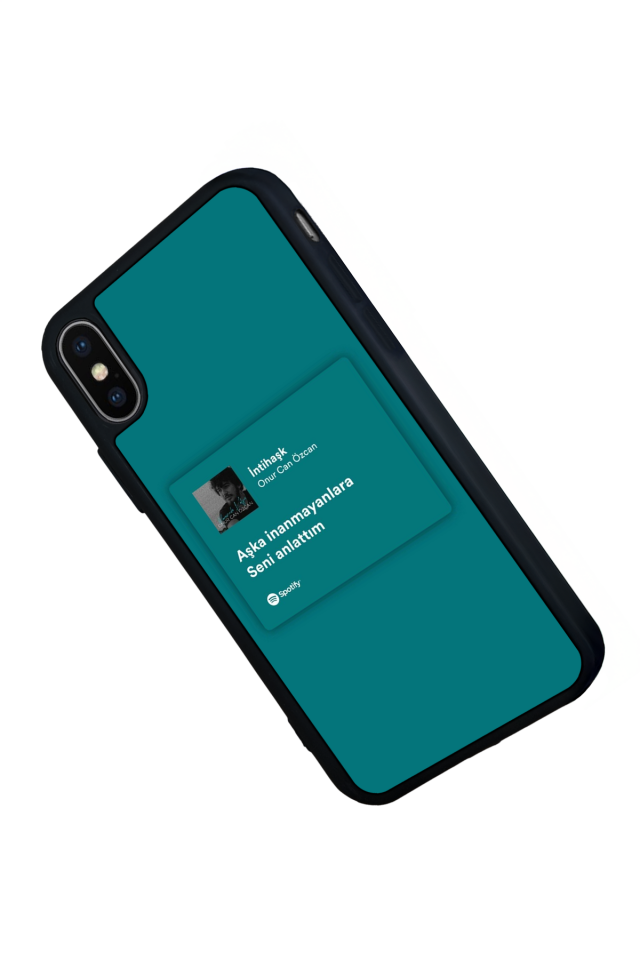 iPhone XS Max Uyumlu Sarki Sozleri Tasarımlı Glossy Premium Kılıf
