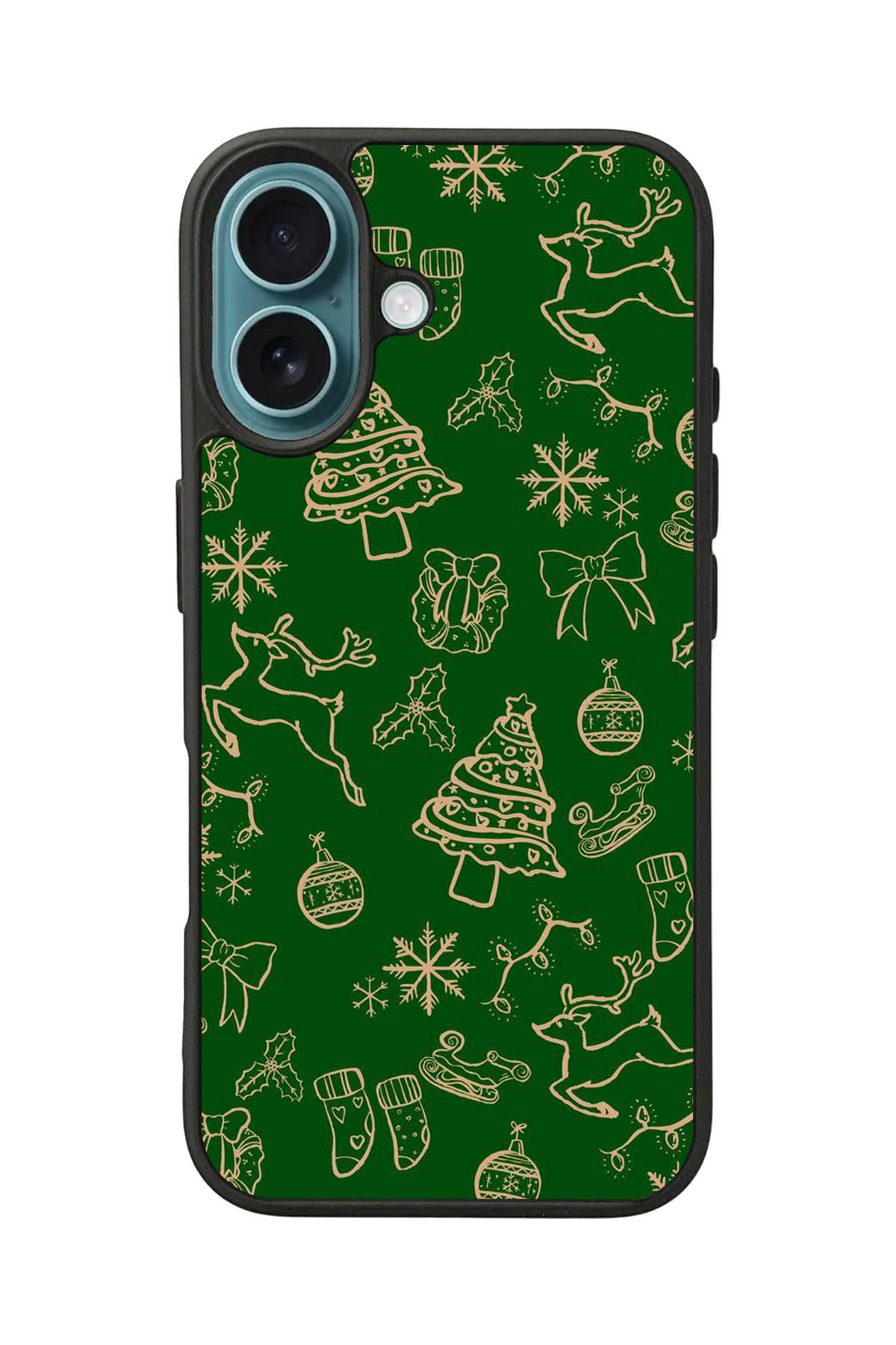iPhone 16 Uyumlu Yilbasi Christmas Tasarımlı Glossy Premium Kılıf