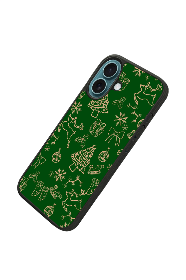 iPhone 16 Uyumlu Yilbasi Christmas Tasarımlı Glossy Premium Kılıf