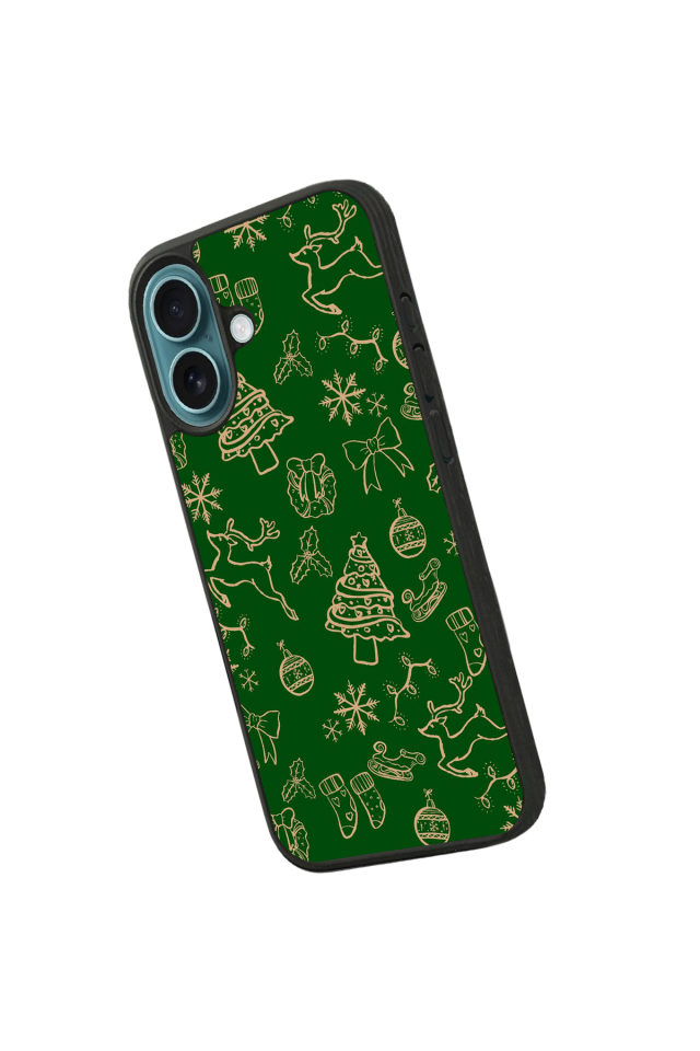 iPhone 16 Uyumlu Yilbasi Christmas Tasarımlı Glossy Premium Kılıf