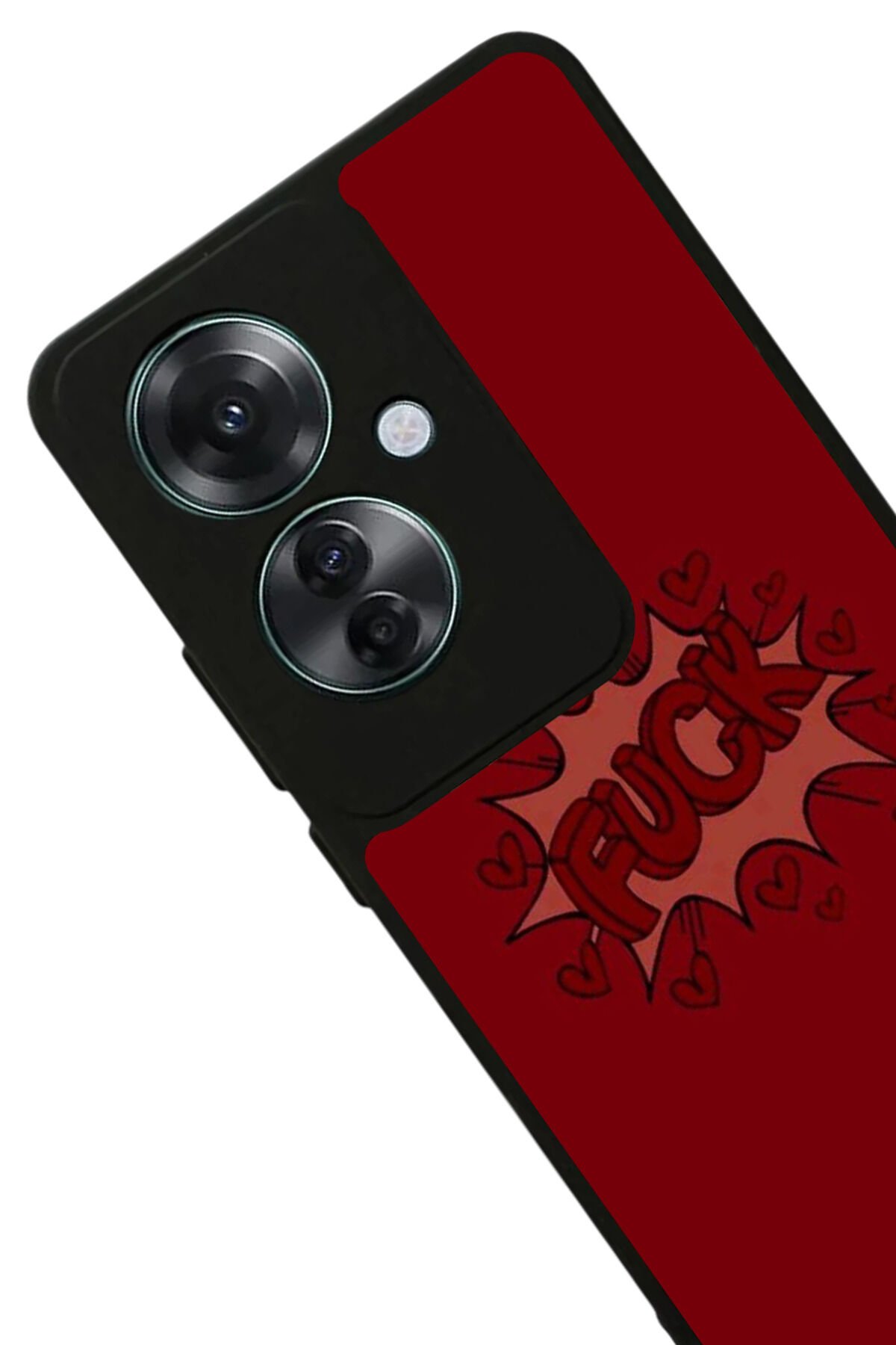 Oppo Reno 11F Uyumlu Kalp Love Tasarımlı Glossy Premium Kılıf