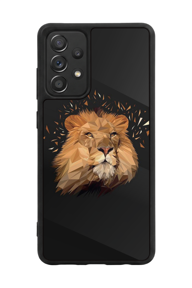 Samsung Galaxy A72 Uyumlu Aslan Tasarımlı Glossy Premium Kılıf