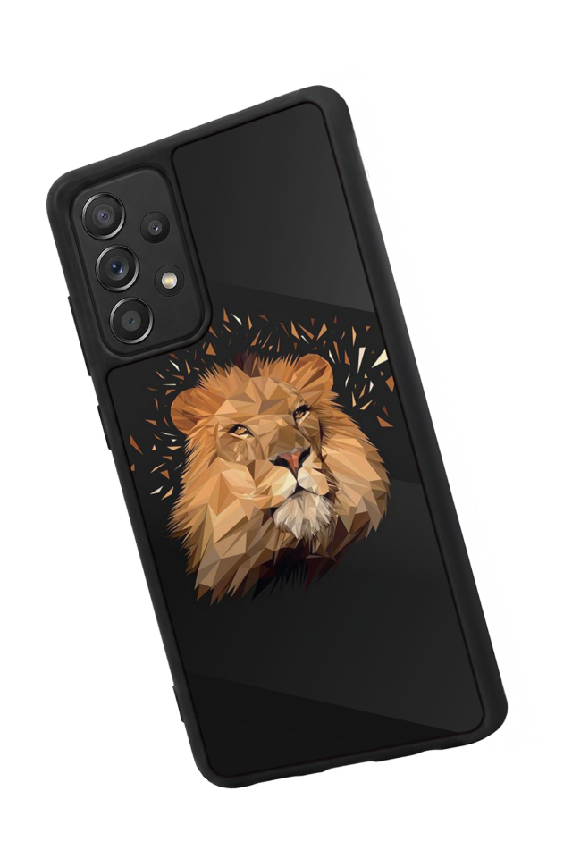 Samsung Galaxy A72 Uyumlu Aslan Tasarımlı Glossy Premium Kılıf