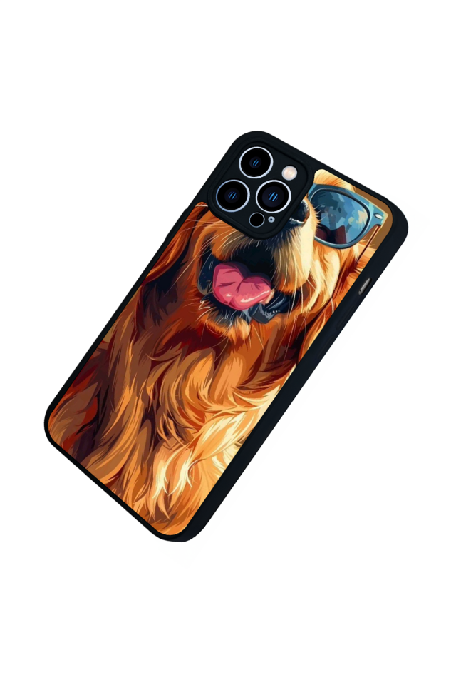 iPhone 13 Pro Max Uyumlu Golden Kopek Tasarımlı Glossy Premium Kılıf