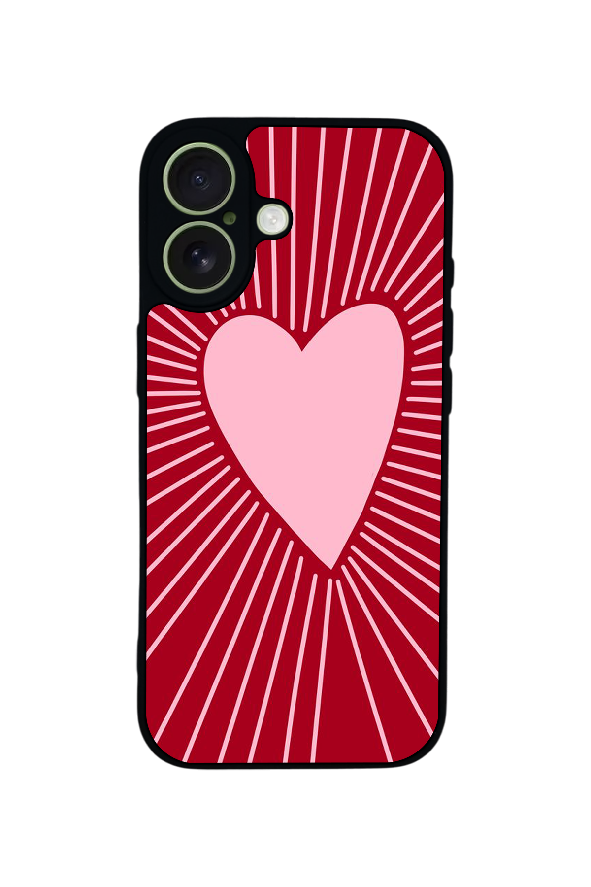 iPhone 17 Uyumlu Kalp Love Tasarımlı Glossy Premium Kılıf