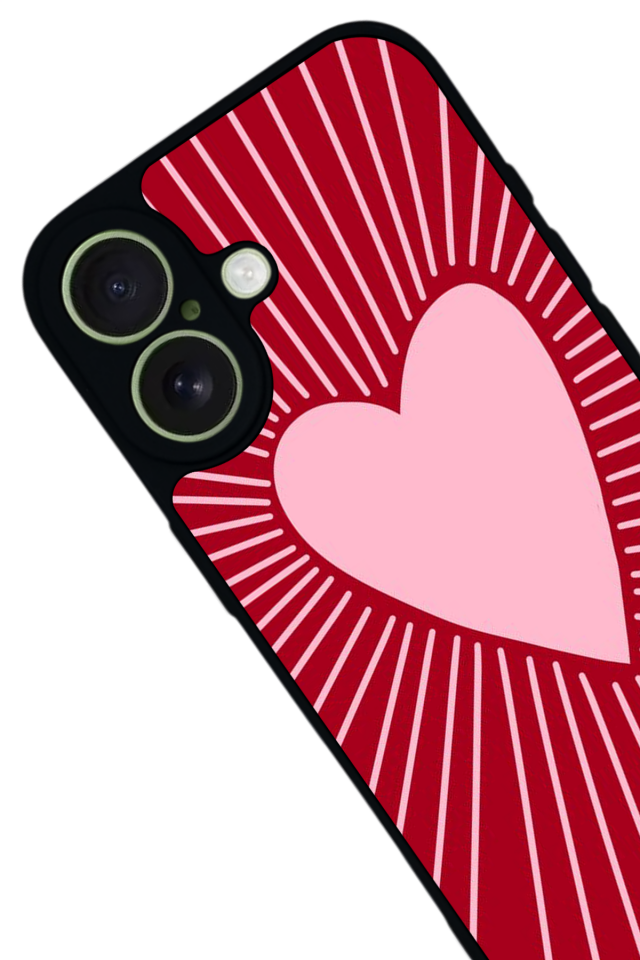 iPhone 17 Uyumlu Kalp Love Tasarımlı Glossy Premium Kılıf