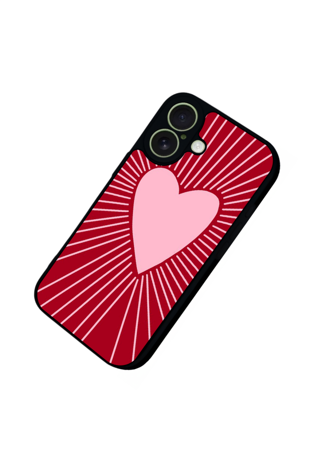 iPhone 17 Uyumlu Kalp Love Tasarımlı Glossy Premium Kılıf