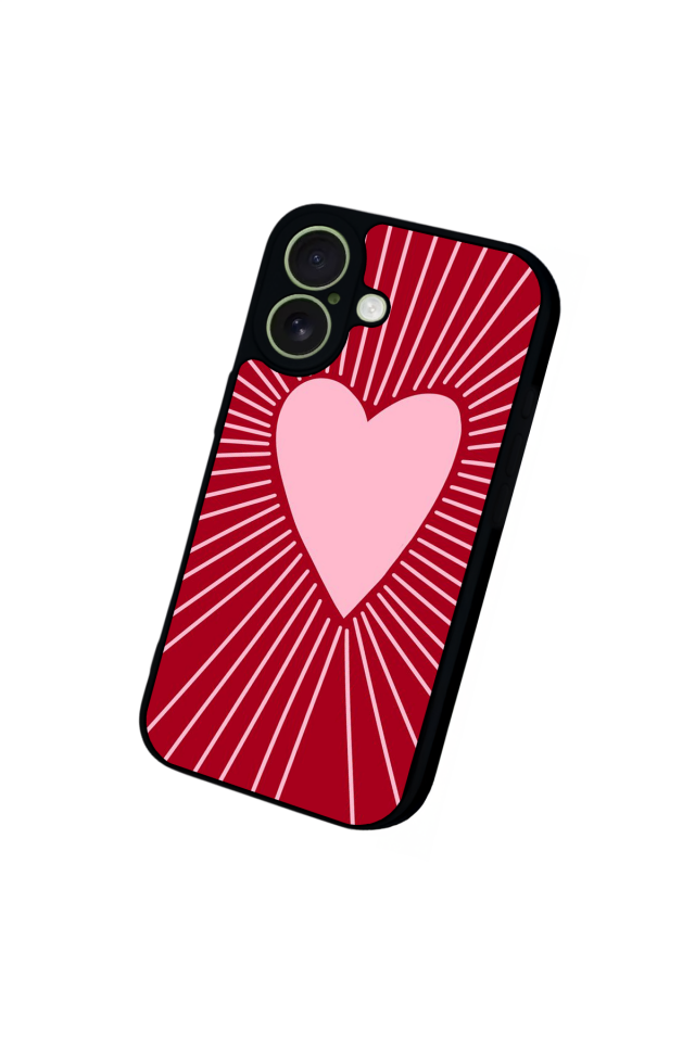 iPhone 17 Uyumlu Kalp Love Tasarımlı Glossy Premium Kılıf