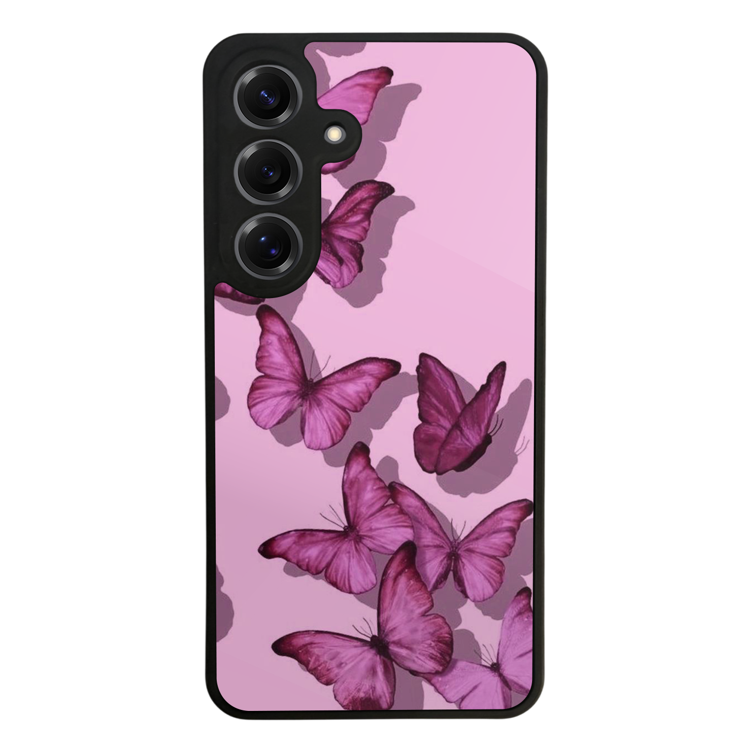 Samsung Galaxy S25 Uyumlu Kelebek Tasarımlı Glossy Premium Kılıf