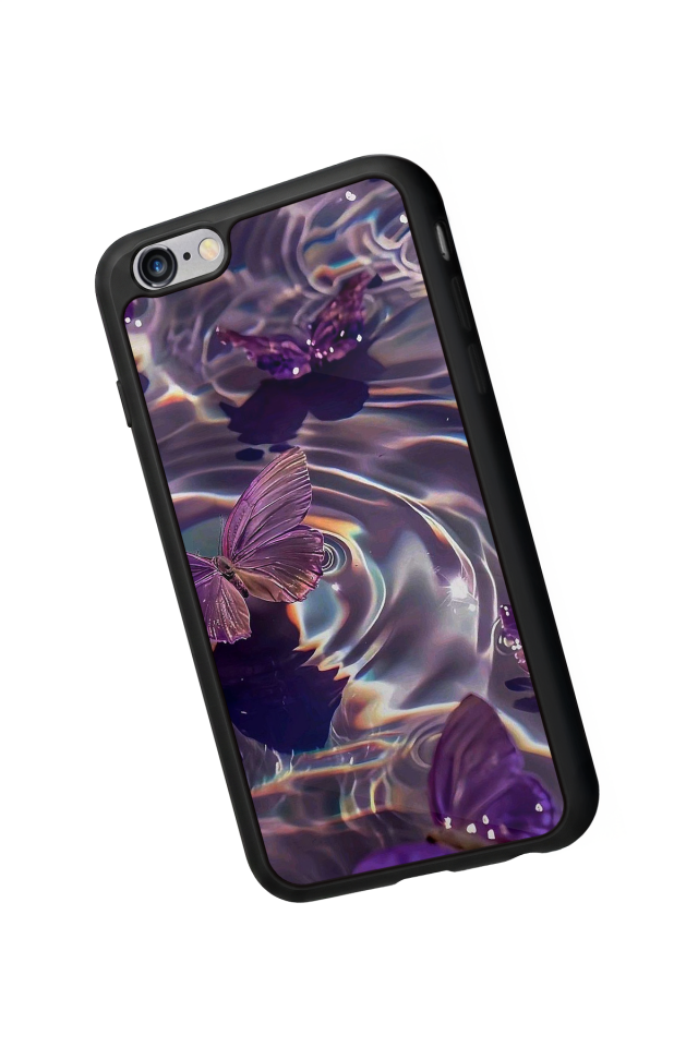 iPhone 6s Plus Uyumlu Kelebek Tasarımlı Glossy Premium Kılıf