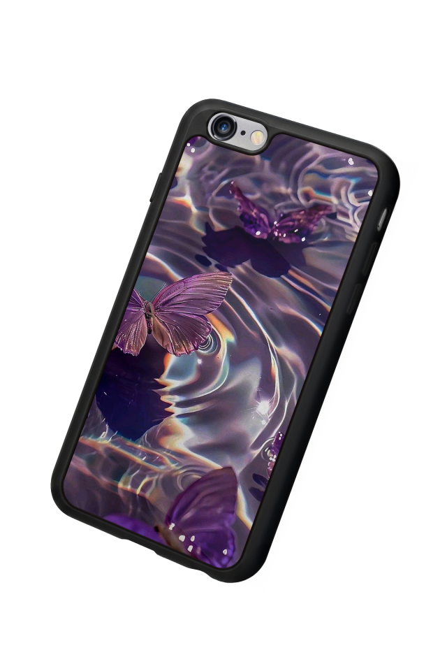 iPhone 6s Plus Uyumlu Kelebek Tasarımlı Glossy Premium Kılıf