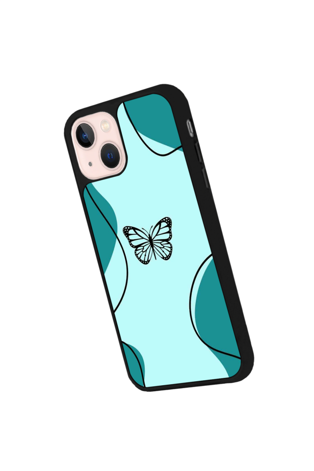 iPhone 15 Plus Uyumlu Kelebek Tasarımlı Glossy Premium Kılıf