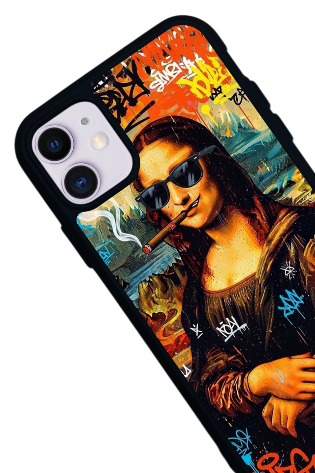 iPhone 11 Uyumlu Monalisa Tasarımlı Glossy Premium Kılıf