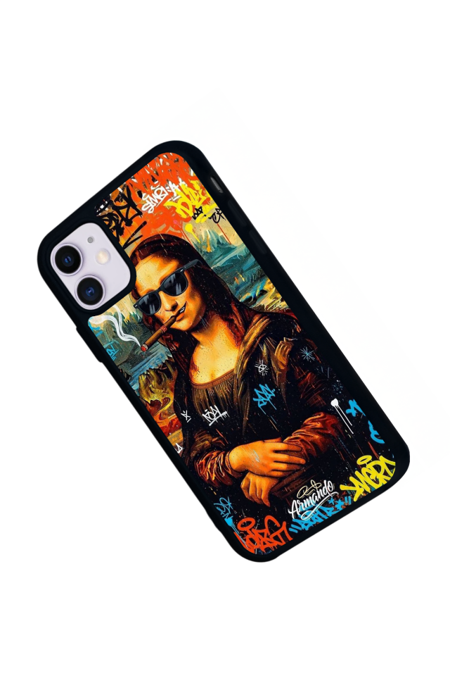 iPhone 11 Uyumlu Monalisa Tasarımlı Glossy Premium Kılıf