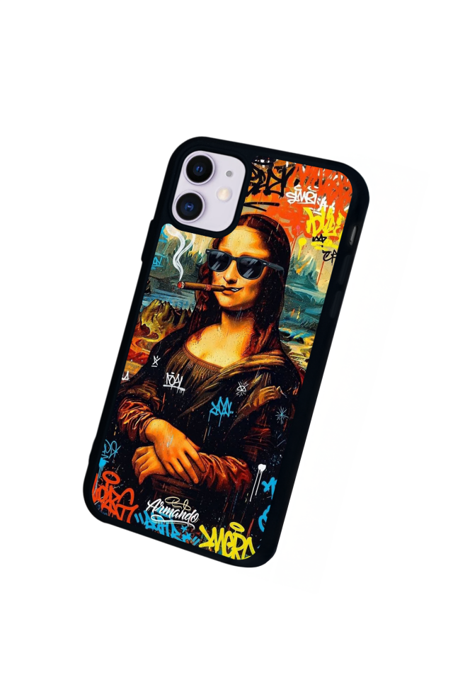 iPhone 11 Uyumlu Monalisa Tasarımlı Glossy Premium Kılıf
