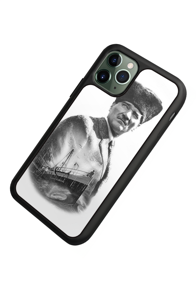 iPhone 11 Pro Max Uyumlu Mustafa Kemal Ataturk Tasarımlı Glossy Premium Kılıf