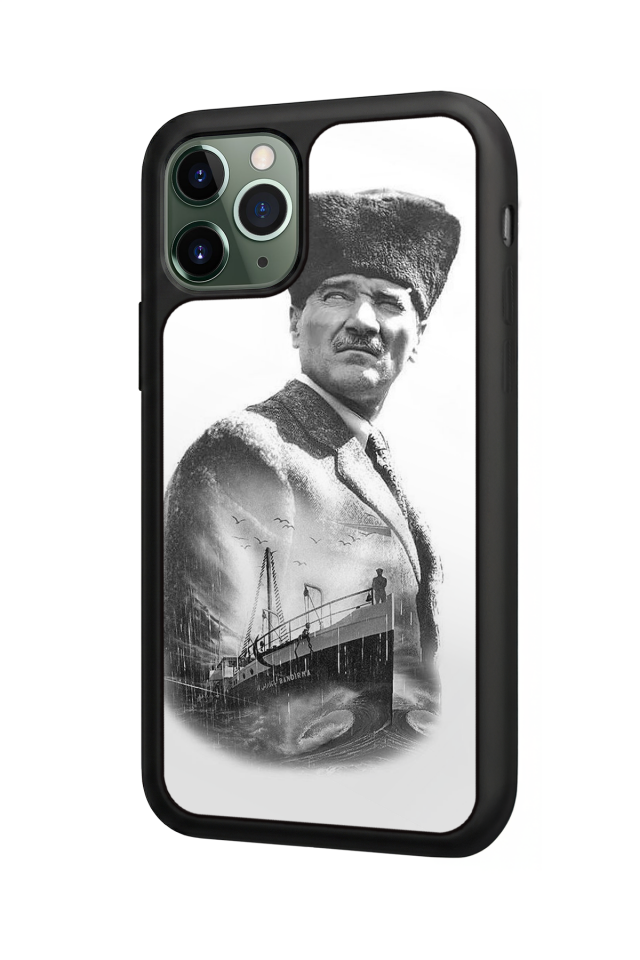 iPhone 11 Pro Max Uyumlu Mustafa Kemal Ataturk Tasarımlı Glossy Premium Kılıf