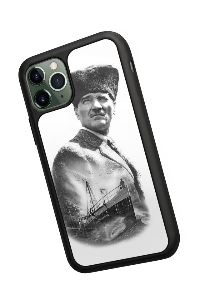 iPhone 11 Pro Max Uyumlu Mustafa Kemal Ataturk Tasarımlı Glossy Premium Kılıf