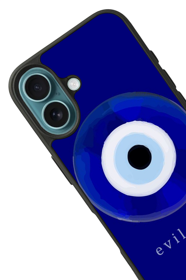 iPhone 16 Plus Uyumlu Nazar Tasarımlı Glossy Premium Kılıf