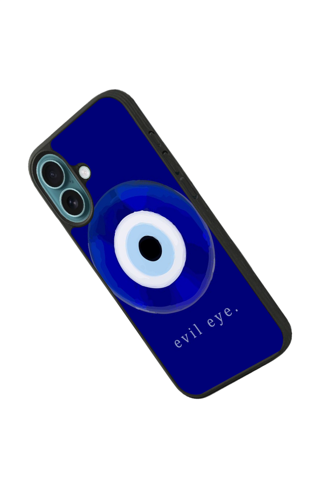 iPhone 16 Plus Uyumlu Nazar Tasarımlı Glossy Premium Kılıf