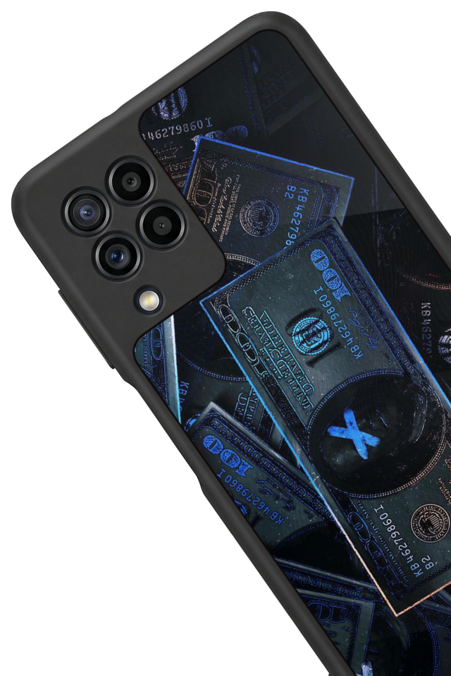 Samsung Galaxy M22 Uyumlu Para Tasarımlı Glossy Premium Kılıf