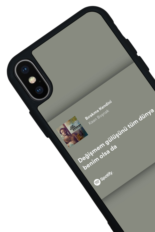 iPhone XS Max Uyumlu Sarki Sozleri Tasarımlı Glossy Premium Kılıf