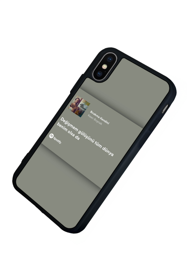 iPhone XS Max Uyumlu Sarki Sozleri Tasarımlı Glossy Premium Kılıf