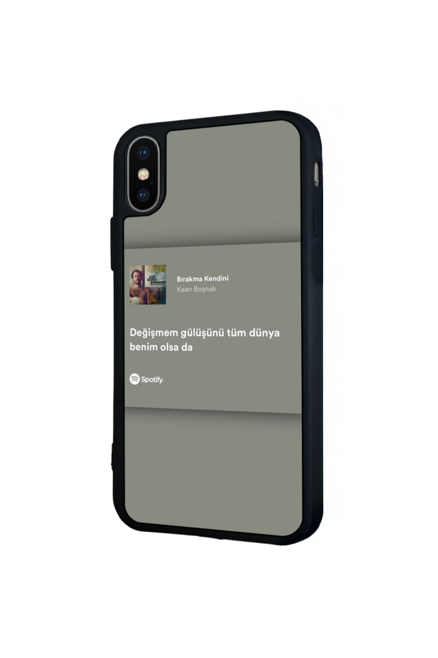 iPhone XS Max Uyumlu Sarki Sozleri Tasarımlı Glossy Premium Kılıf