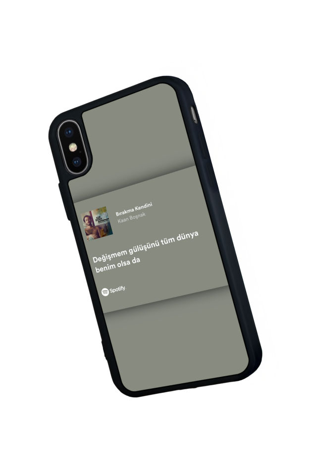 iPhone XS Max Uyumlu Sarki Sozleri Tasarımlı Glossy Premium Kılıf