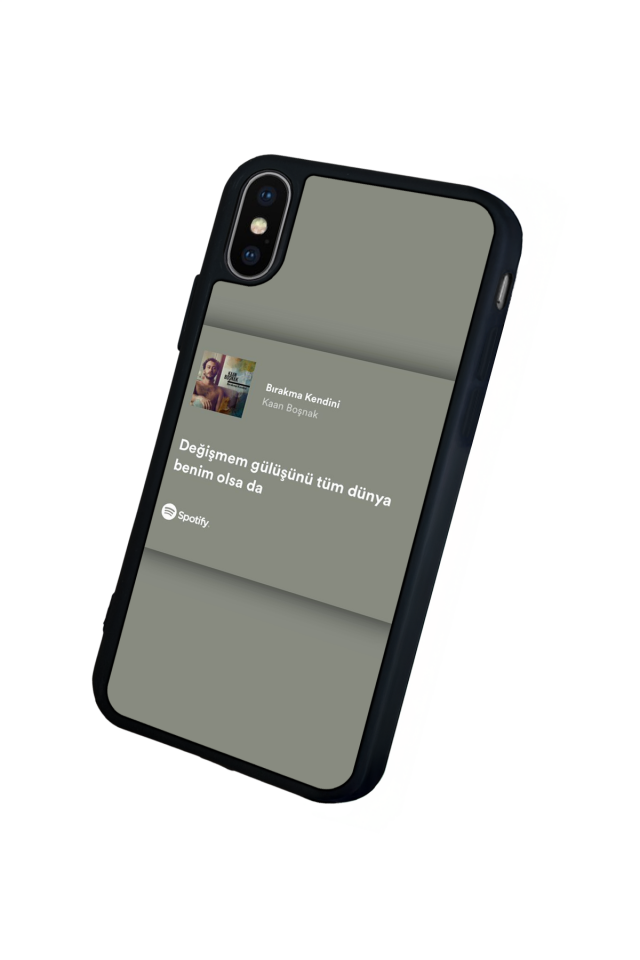 iPhone XS Max Uyumlu Sarki Sozleri Tasarımlı Glossy Premium Kılıf