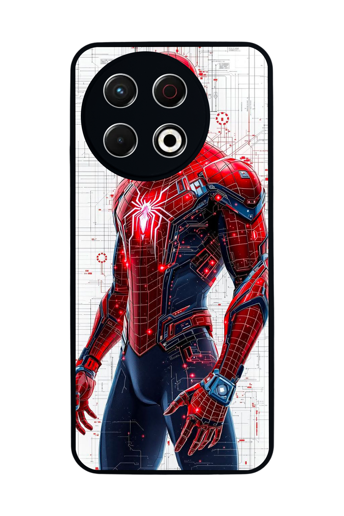 Tecno Spark 30 Pro Uyumlu Spider Man ( Örümcek Adam ) Tasarımlı Glossy Premium Kılıf