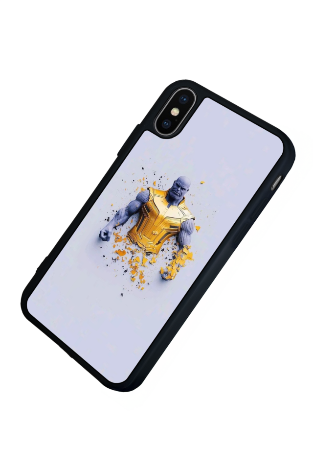 iPhone X/ XS Uyumlu Thanos Tasarımlı Glossy Premium Kılıf