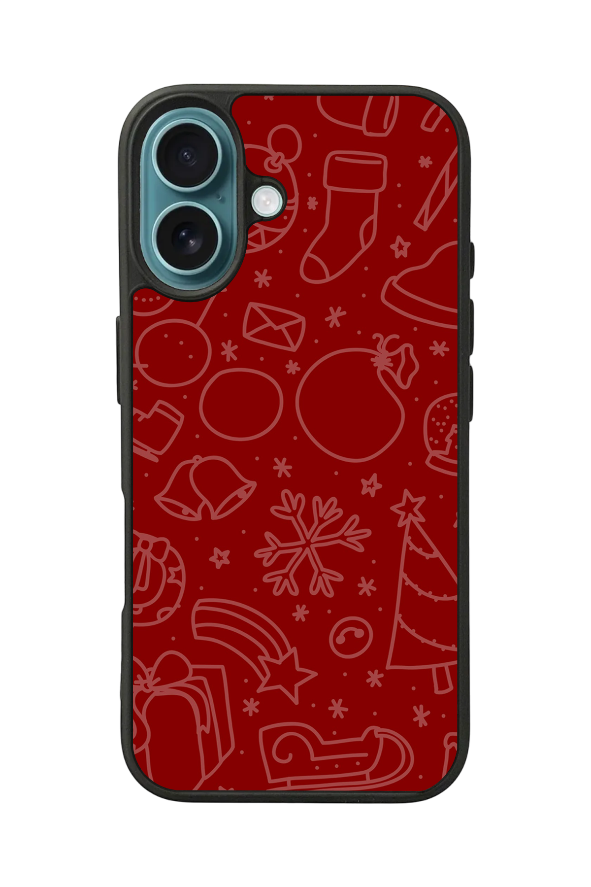 iPhone 16 Uyumlu Yilbasi Christmas Tasarımlı Glossy Premium Kılıf
