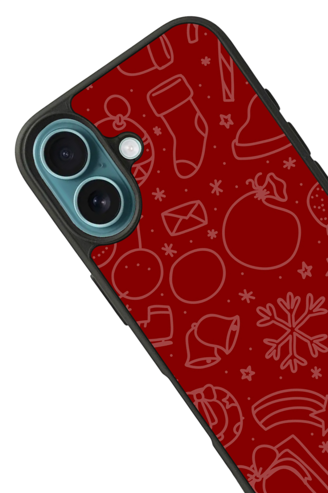 iPhone 16 Uyumlu Yilbasi Christmas Tasarımlı Glossy Premium Kılıf