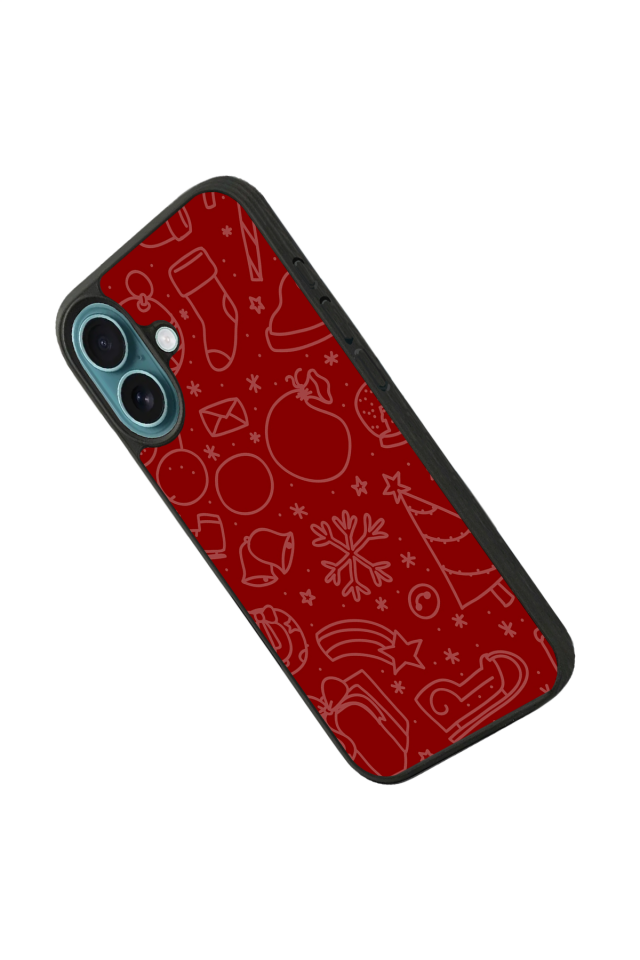 iPhone 16 Uyumlu Yilbasi Christmas Tasarımlı Glossy Premium Kılıf